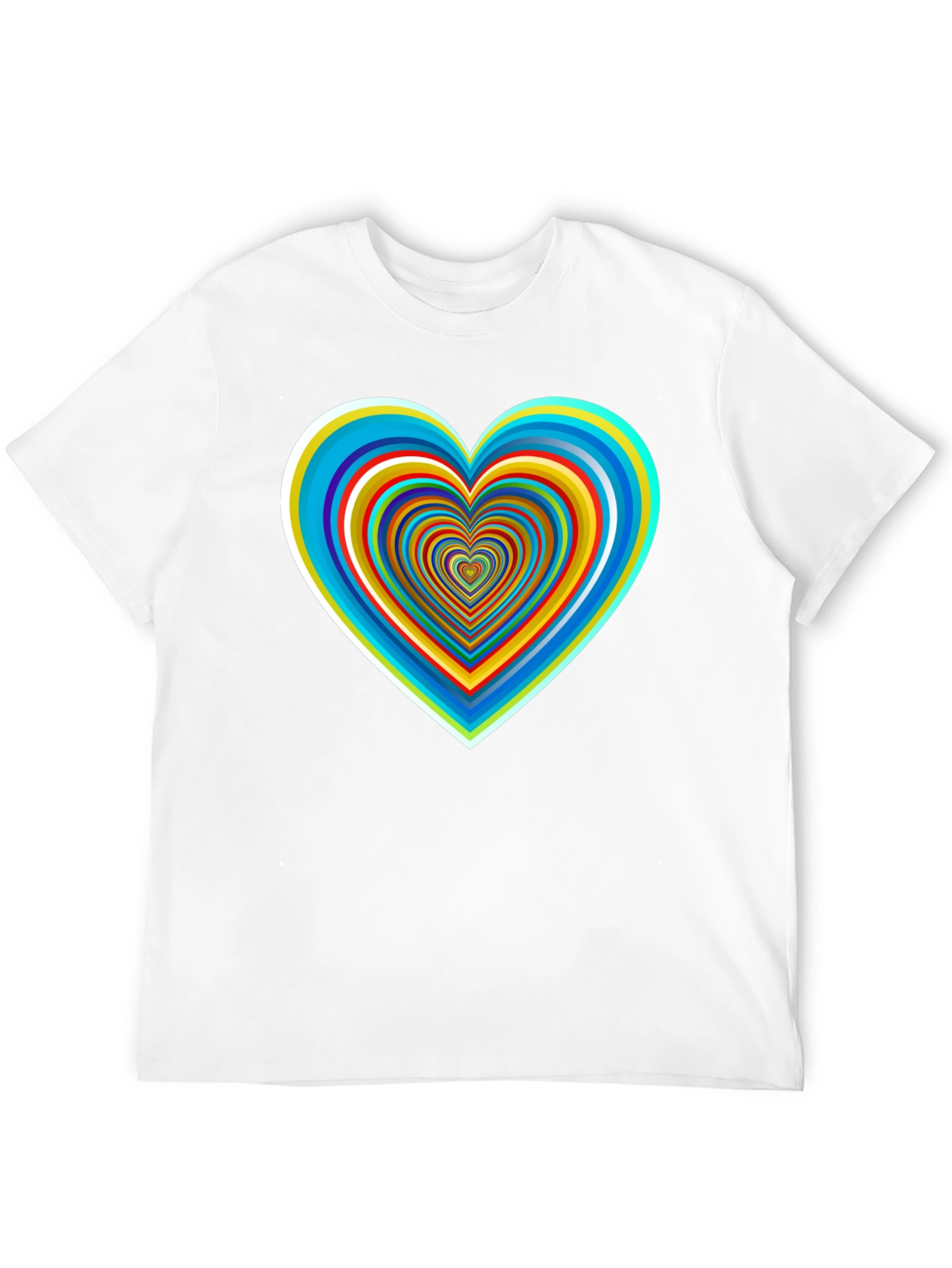 Psychedelic Heart Graphic Tee - Stylish Black Shirt