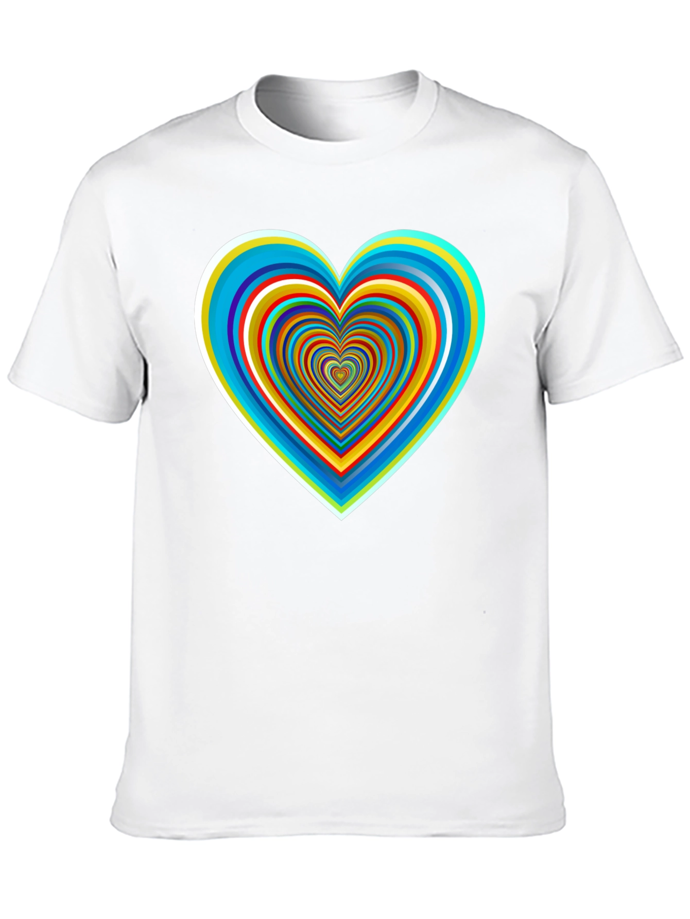Psychedelic Heart Graphic Tee - Stylish Black Shirt