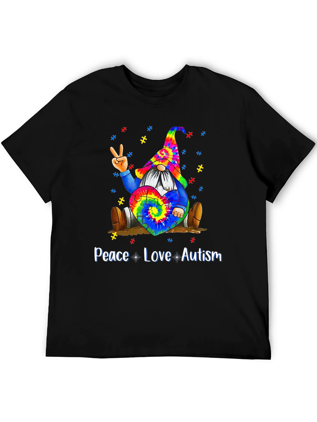 Peace Love Autism Gnome T-Shirt
