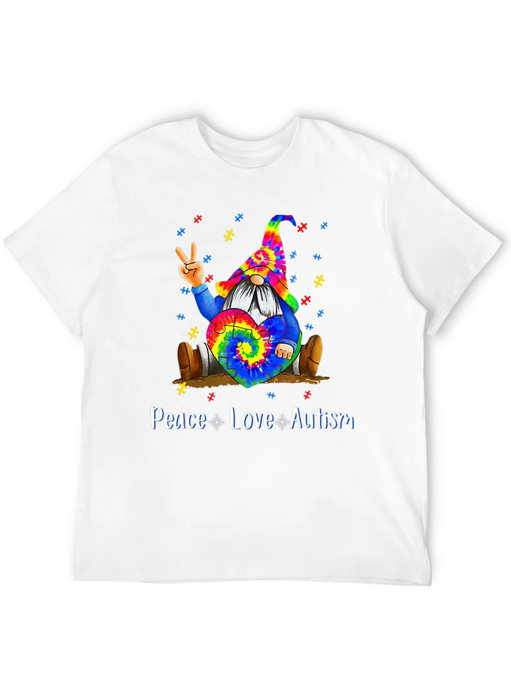 Peace Love Autism Gnome T-Shirt