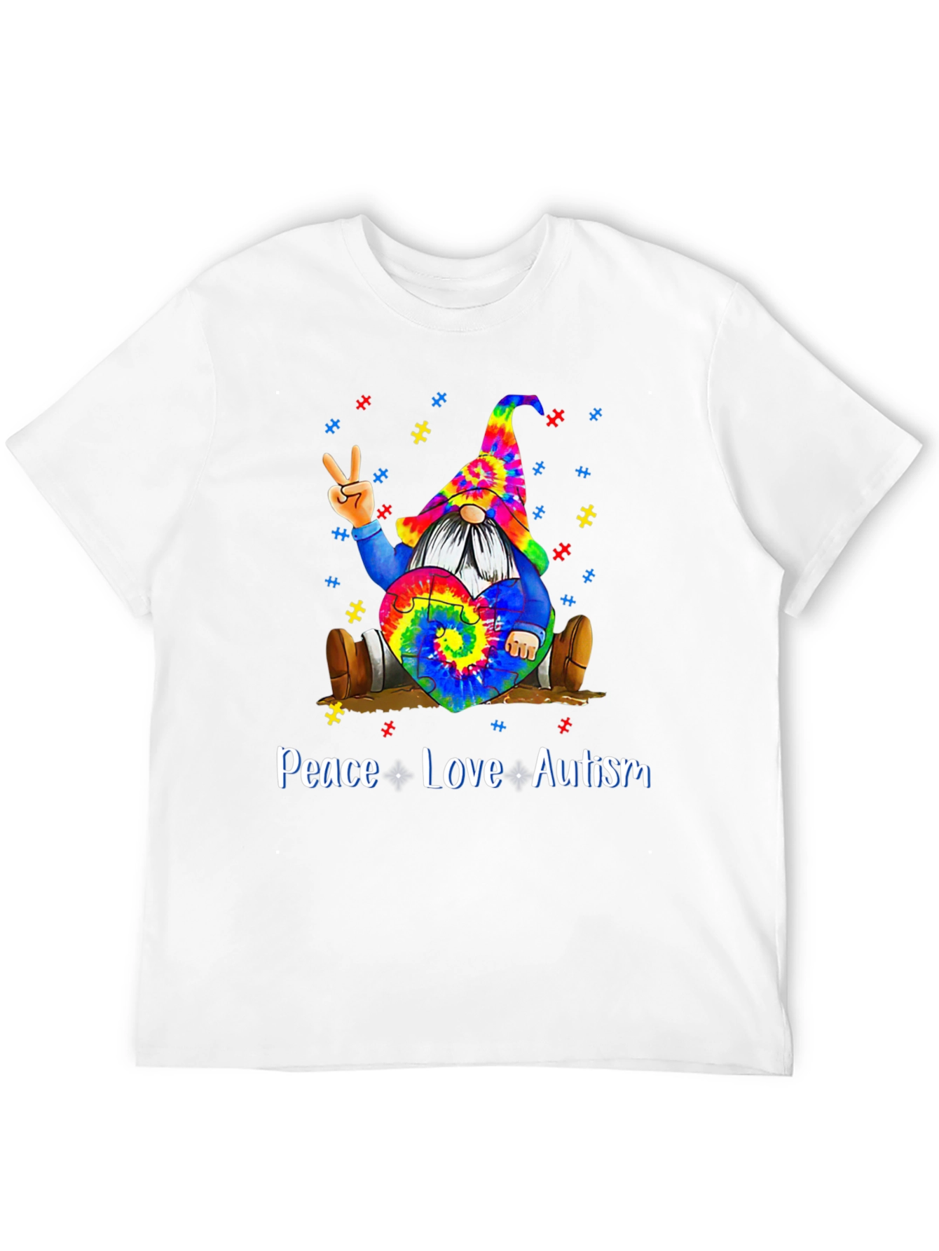 Peace Love Autism Gnome T-Shirt