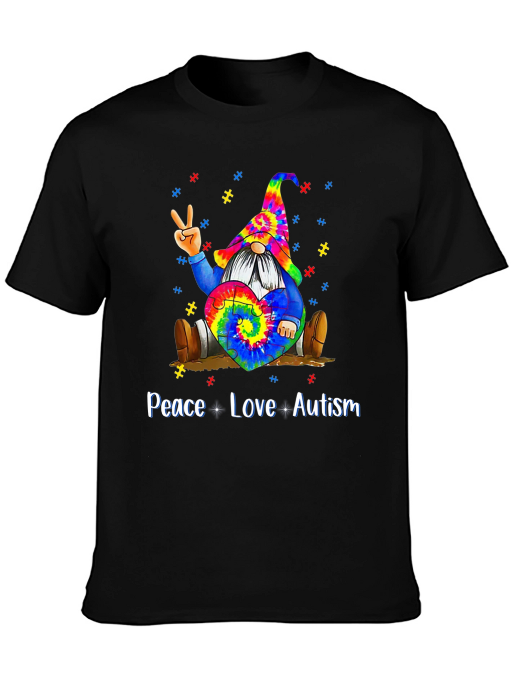 Peace Love Autism Gnome T-Shirt