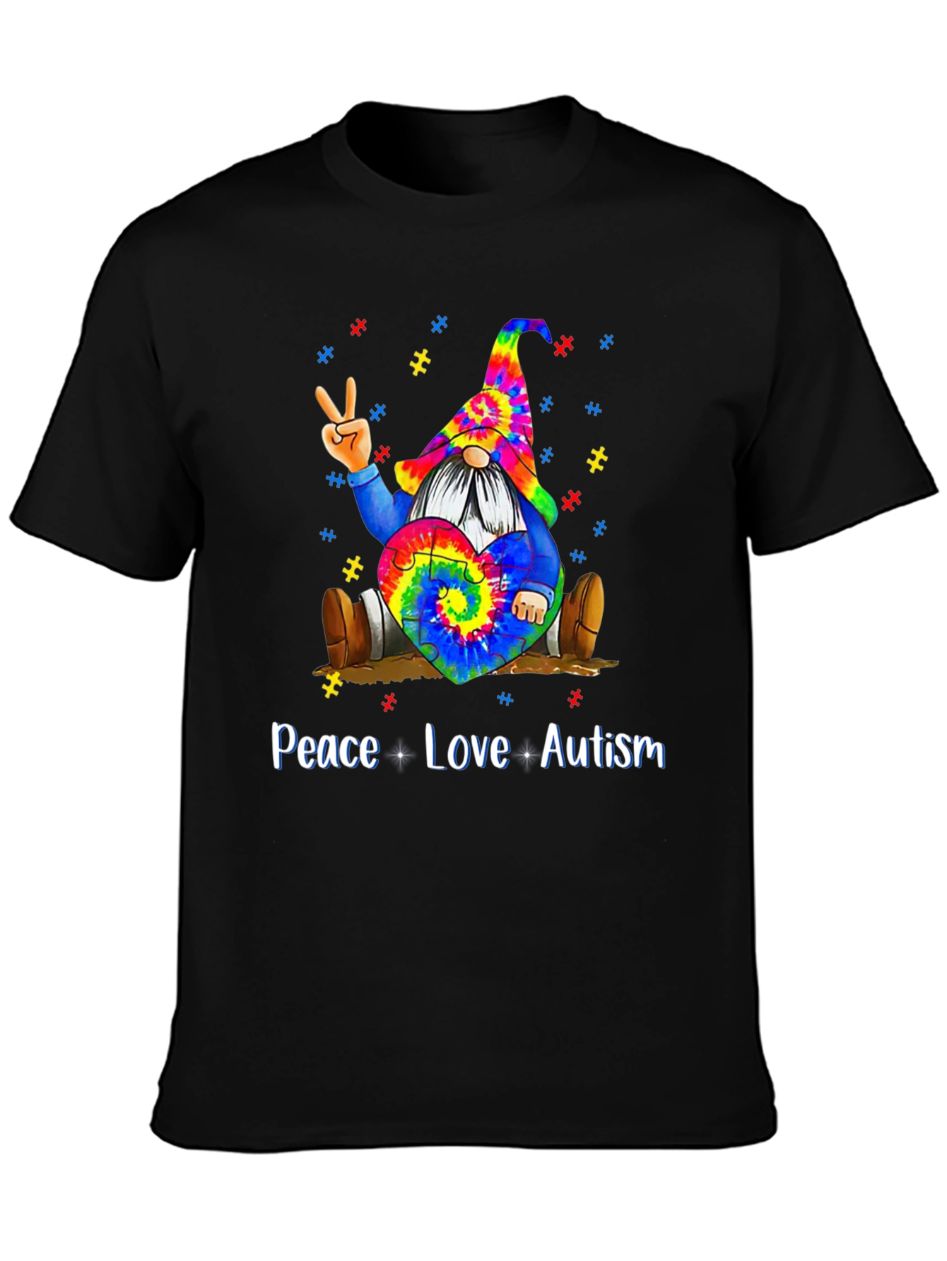 Peace Love Autism Gnome T-Shirt
