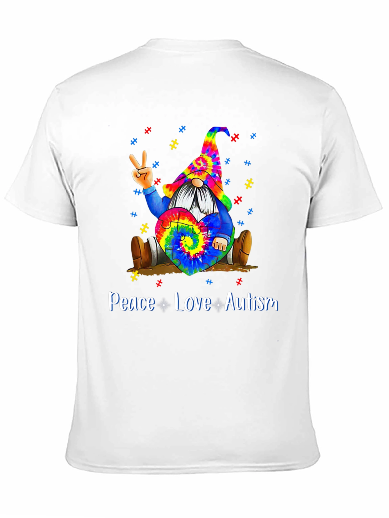 Peace Love Autism Gnome T-Shirt