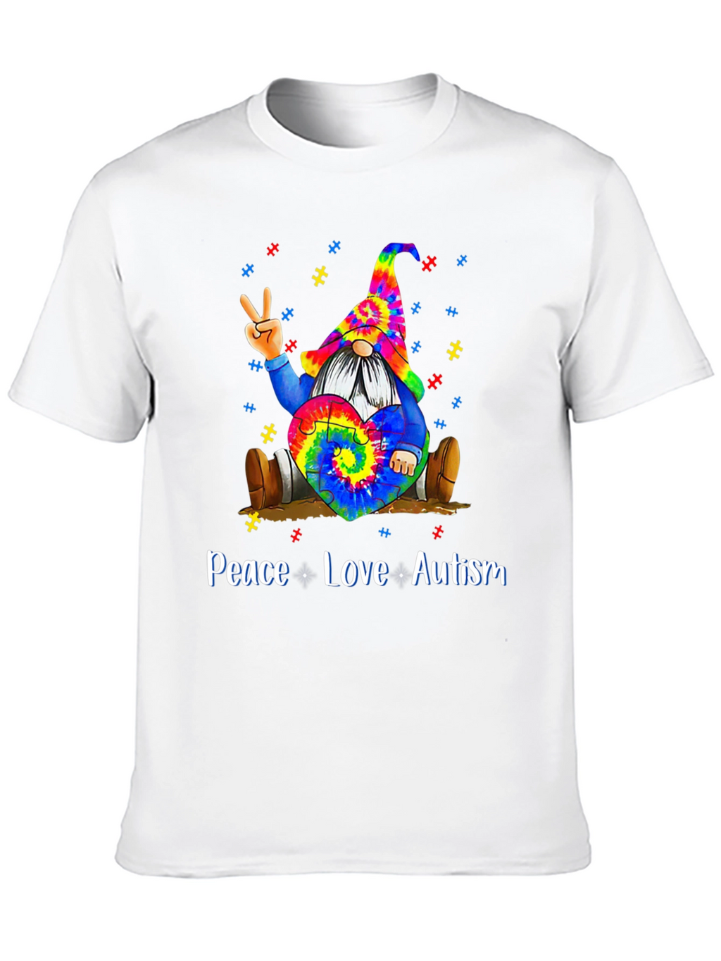 Peace Love Autism Gnome T-Shirt
