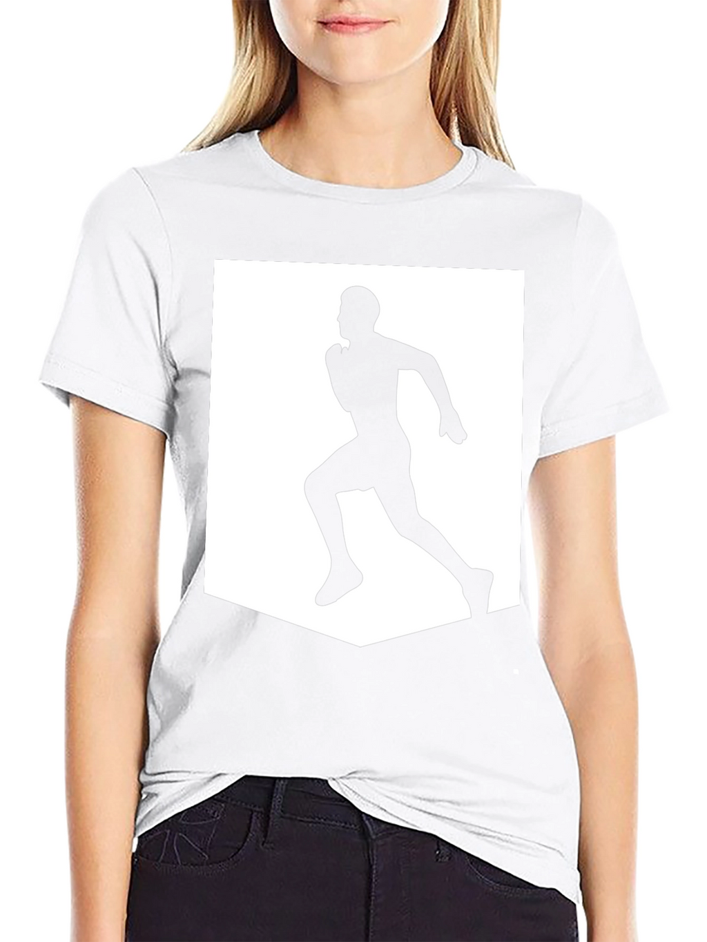 Mens Black Running Graphic Tee