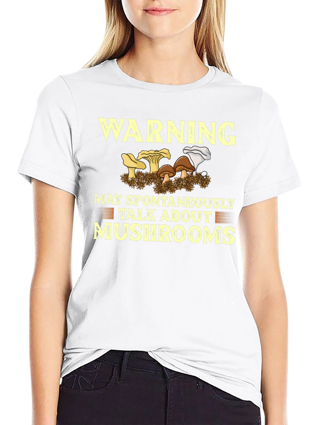 Warning May Talk About Mushrooms T-Shirt