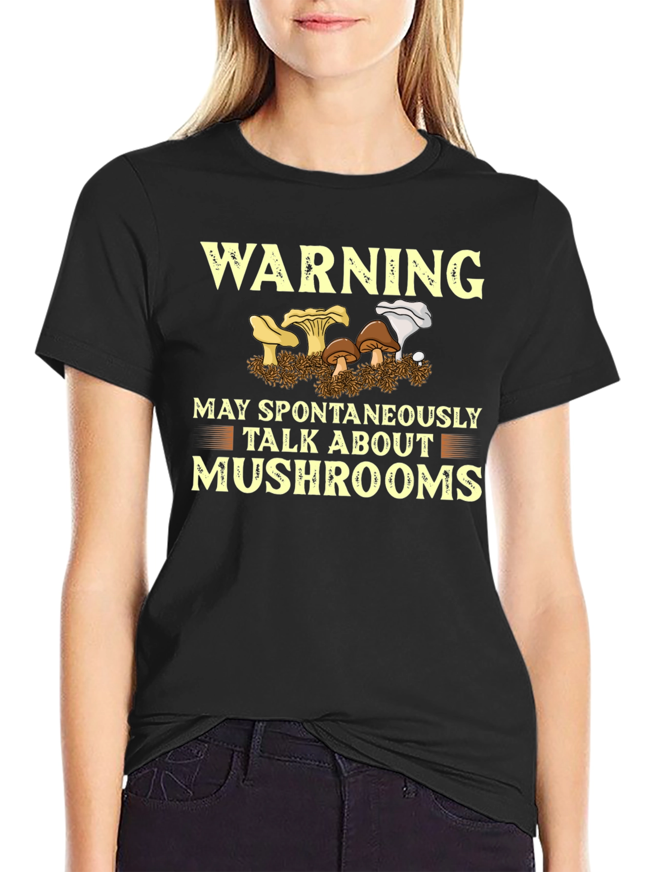 Warning May Talk About Mushrooms T-Shirt