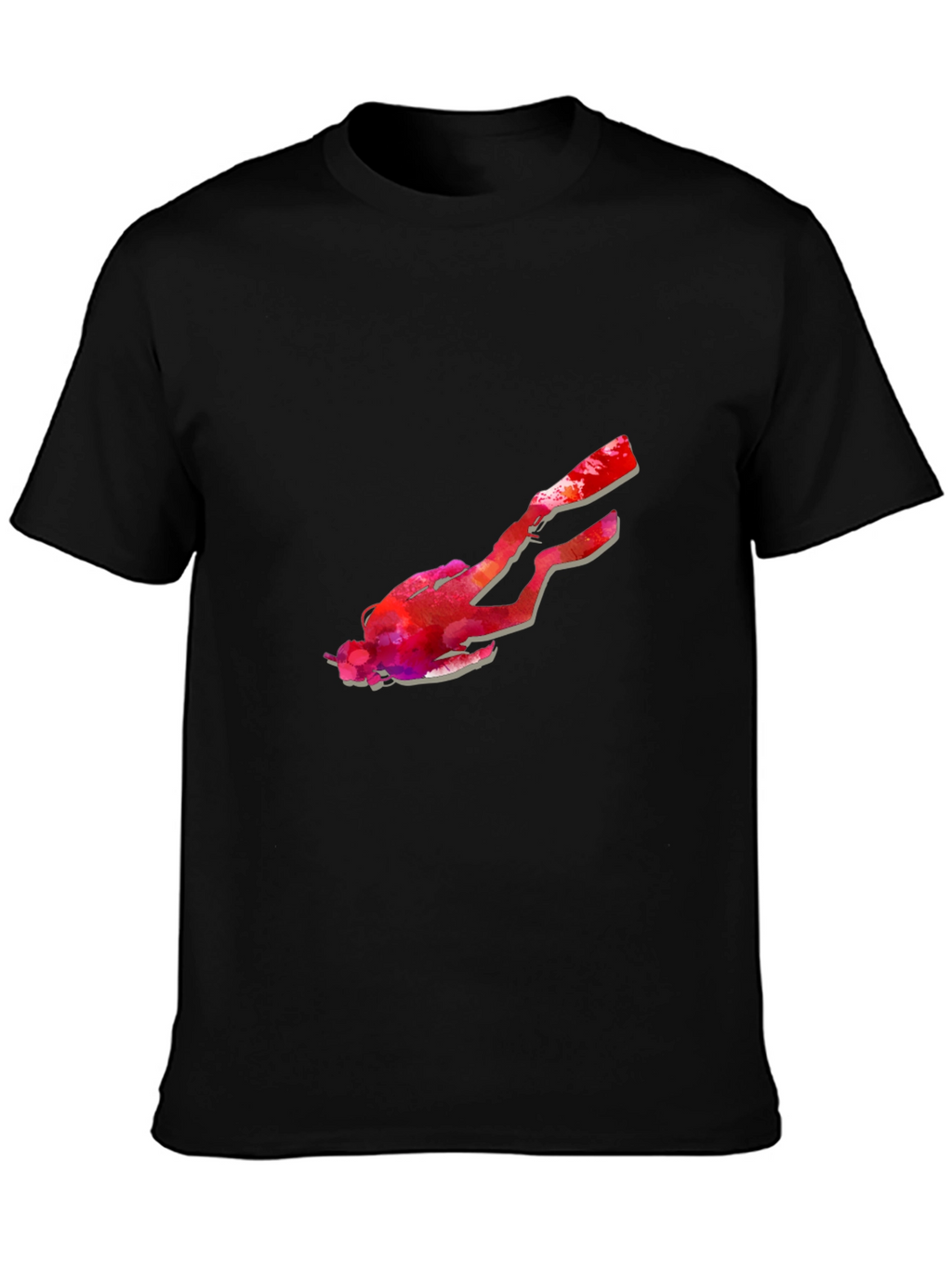 Diver Graphic Black T-Shirt