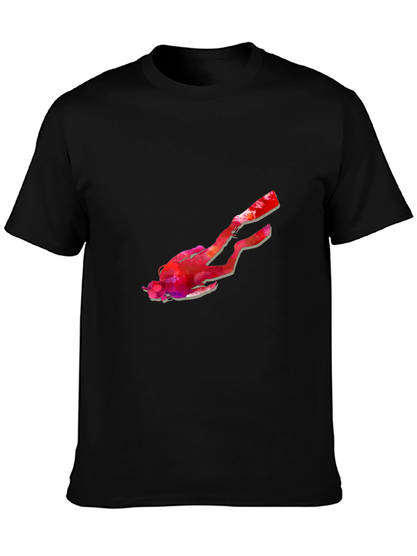 Diver Graphic Black T-Shirt