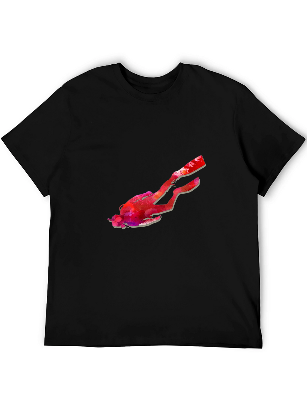 Diver Graphic Black T-Shirt
