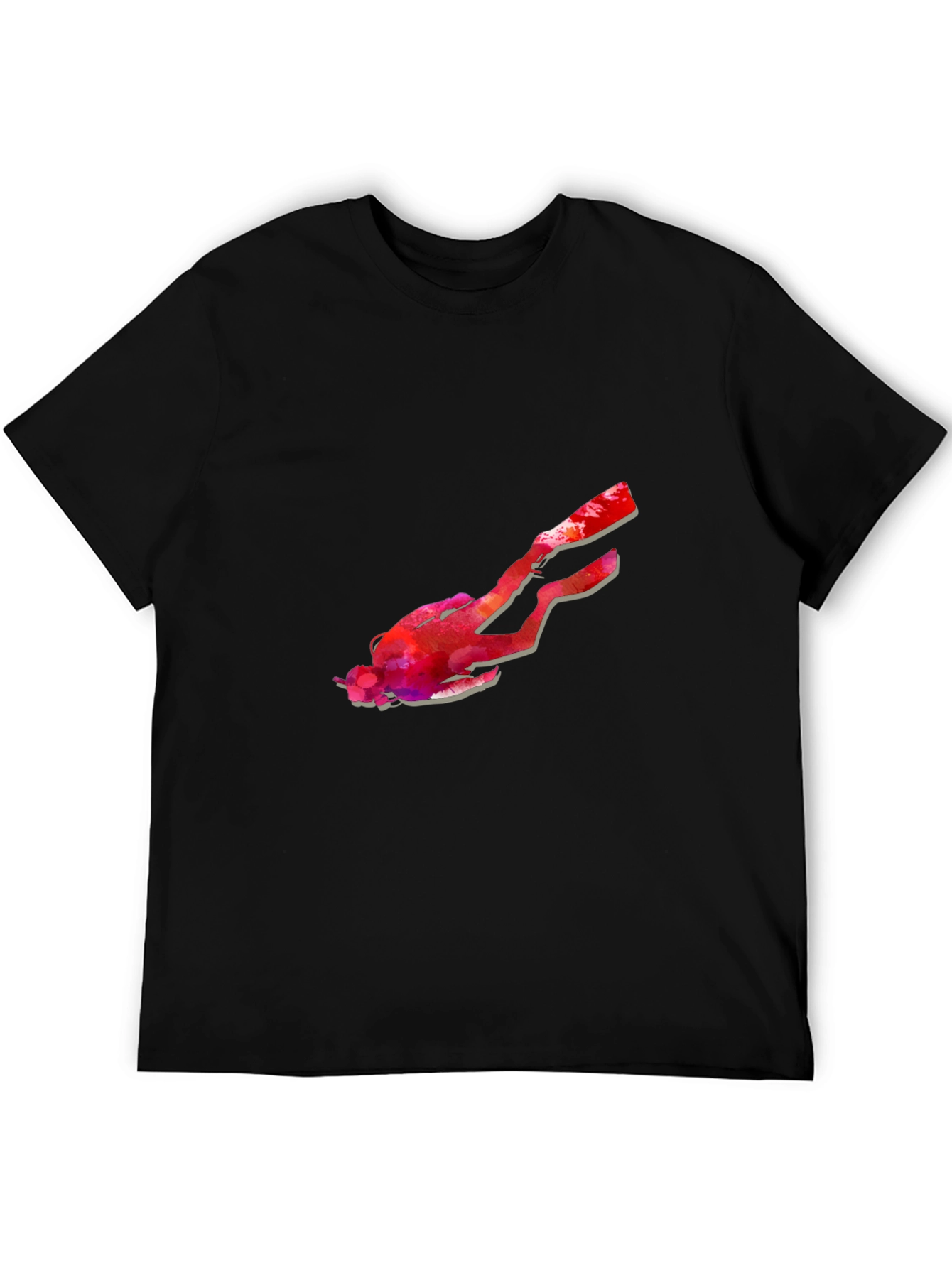 Diver Graphic Black T-Shirt