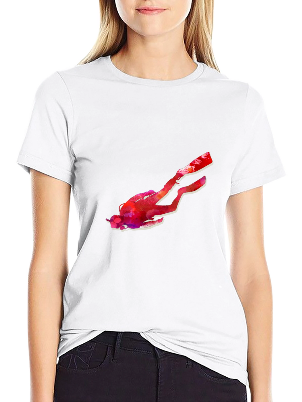 Diver Graphic Black T-Shirt