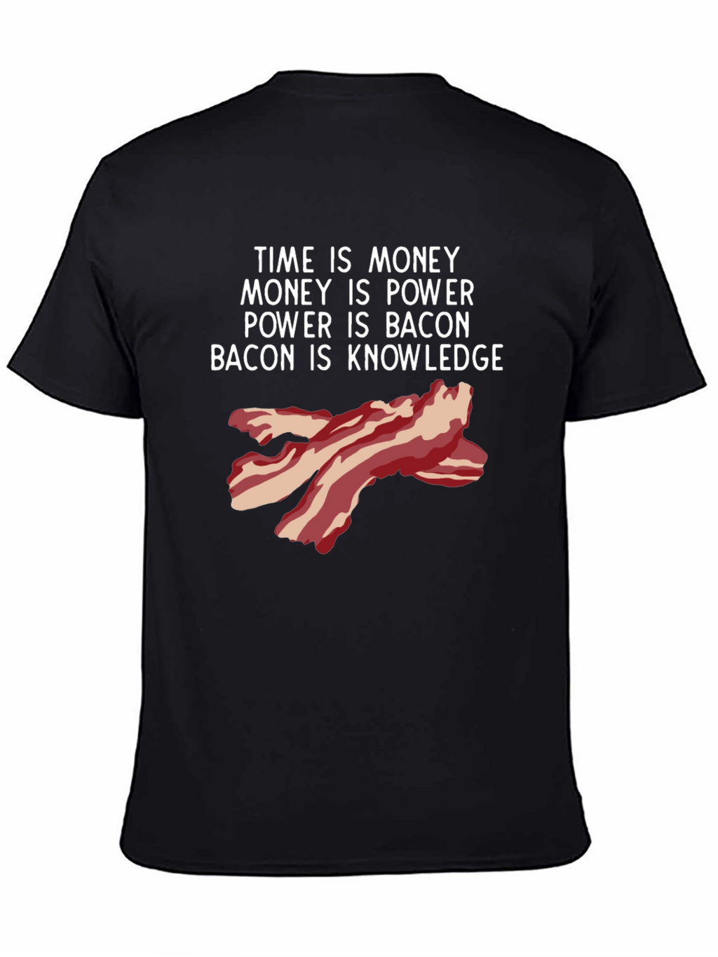 Time is Money Bacon Knowledge Funny T-Shirt