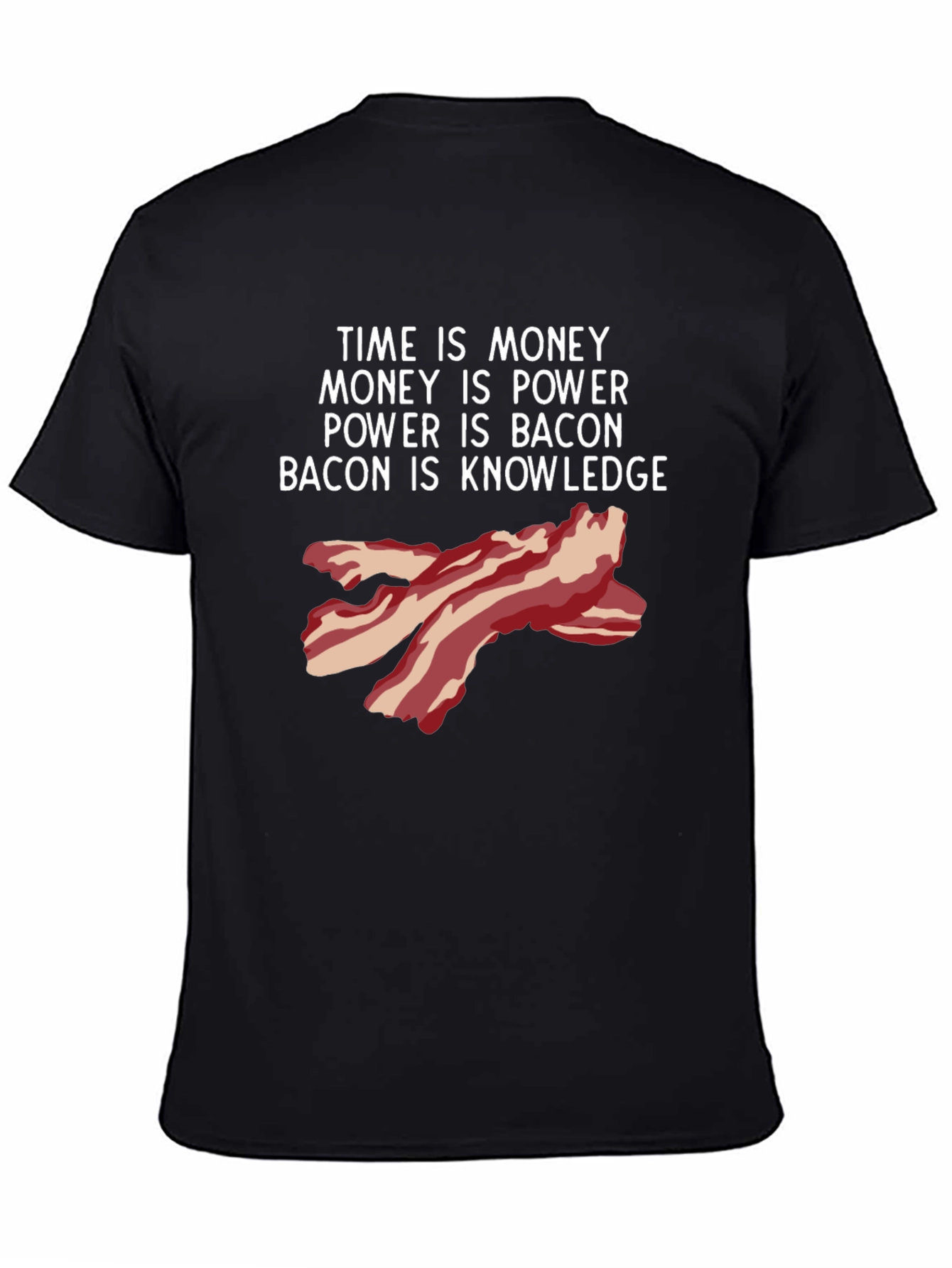 Time is Money Bacon Knowledge Funny T-Shirt