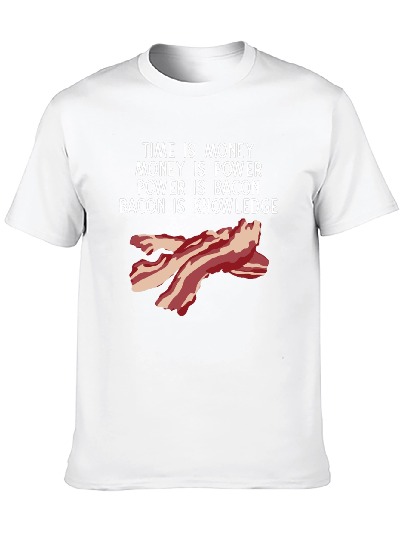 Time is Money Bacon Knowledge Funny T-Shirt