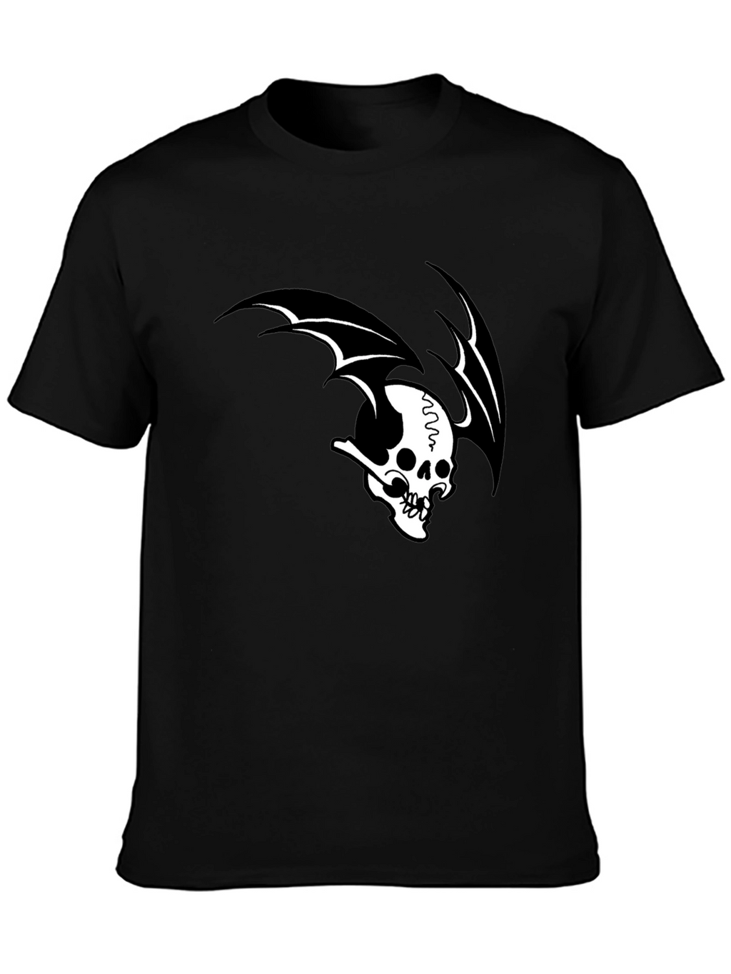 Skull Wing Graphic Black T-Shirt