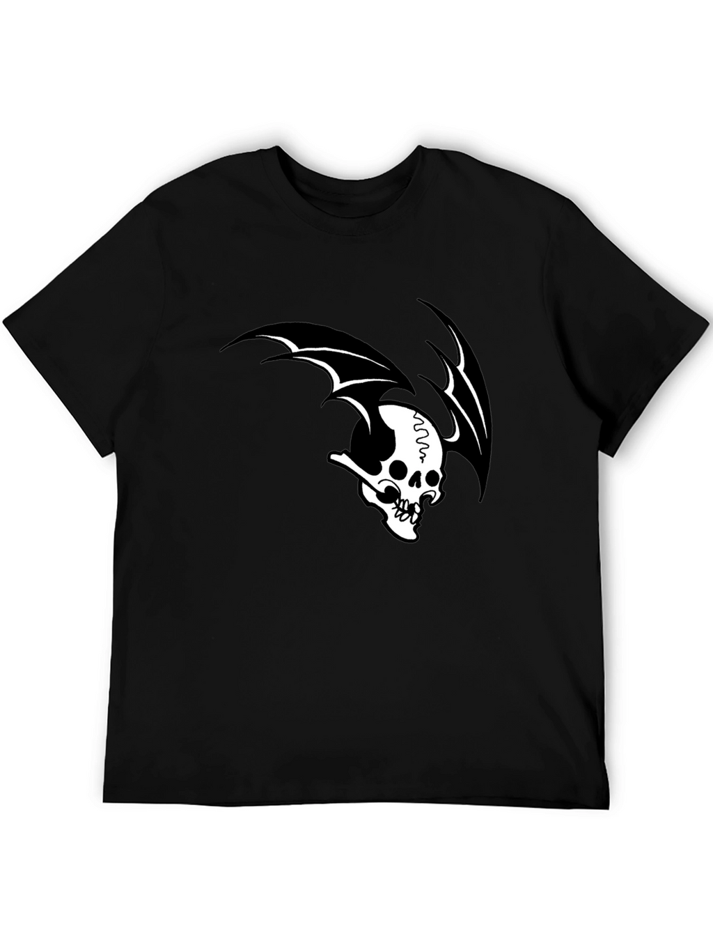 Skull Wing Graphic Black T-Shirt