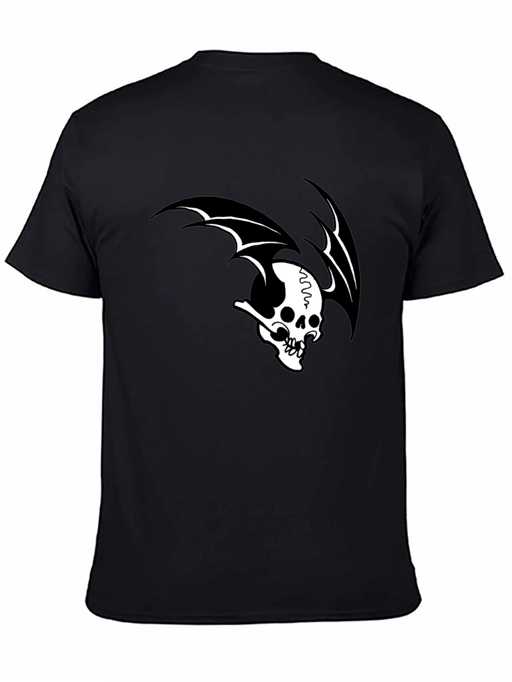 Skull Wing Graphic Black T-Shirt