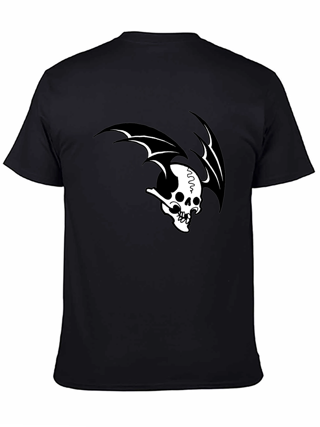 Skull Wing Graphic Black T-Shirt