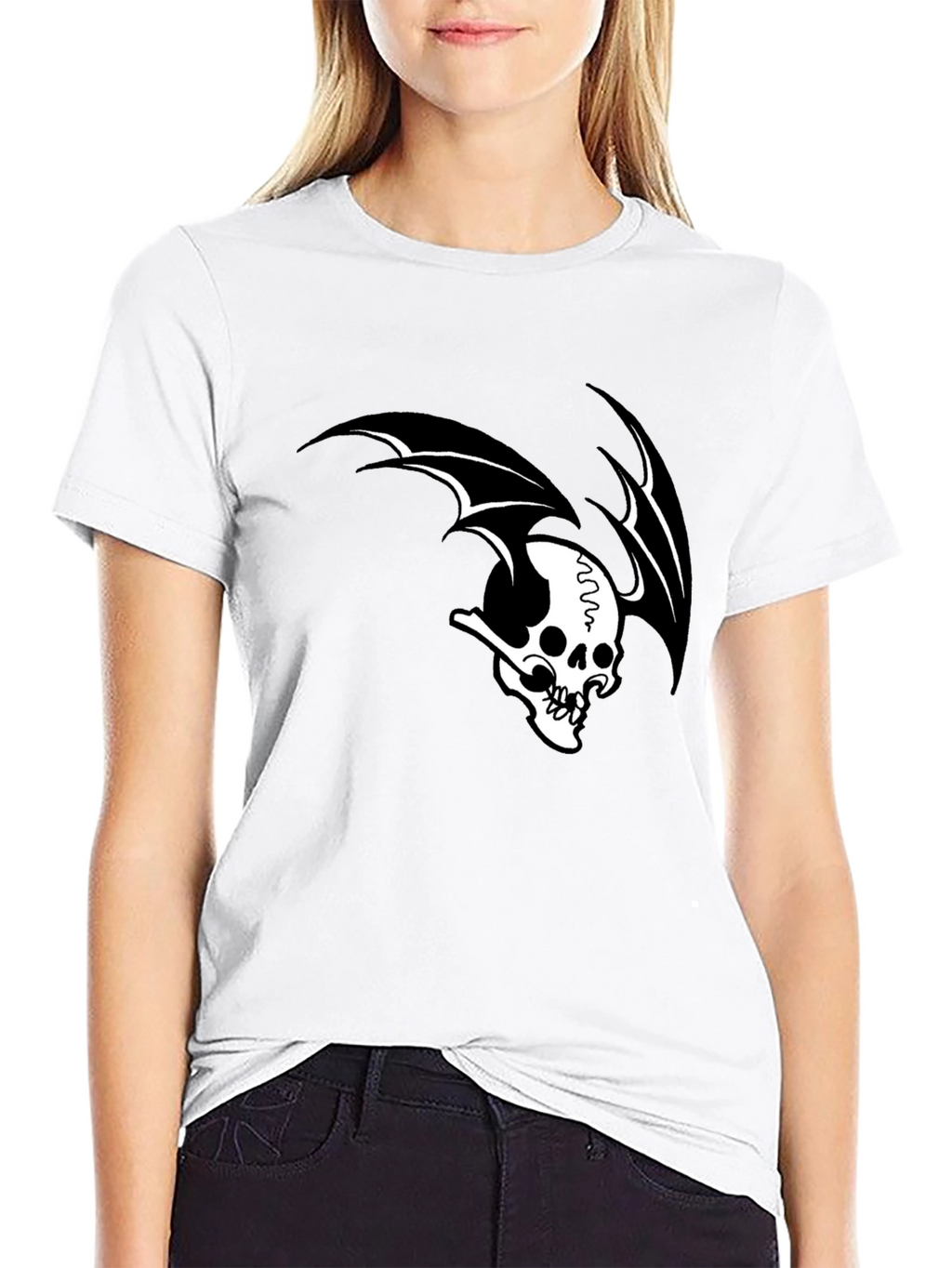 Skull Wing Graphic Black T-Shirt