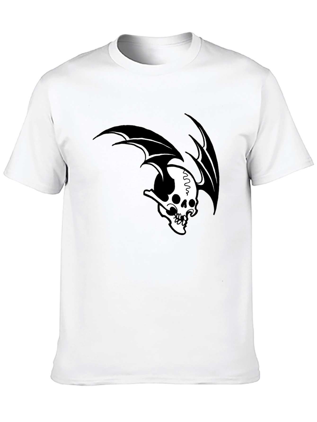Skull Wing Graphic Black T-Shirt