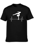 Gymnast Heartbeat Graphic Tee - Black