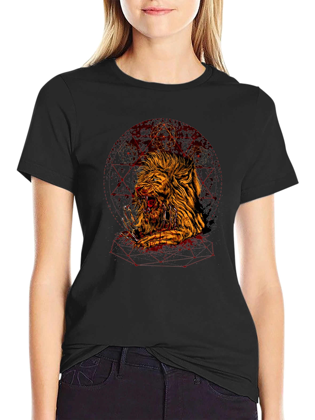 Graphic Lion T-Shirt - Edgy Urban Style