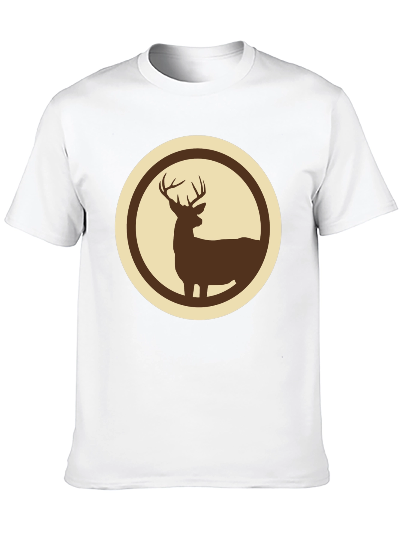 Deer Silhouette Graphic Tee - Stylish Wildlife Design