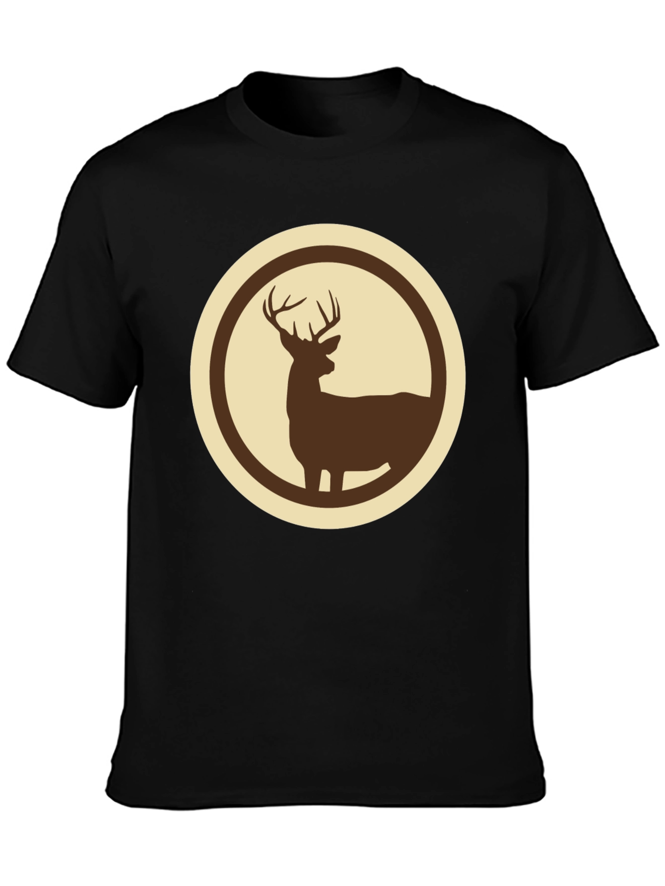 Deer Silhouette Graphic Tee - Stylish Wildlife Design