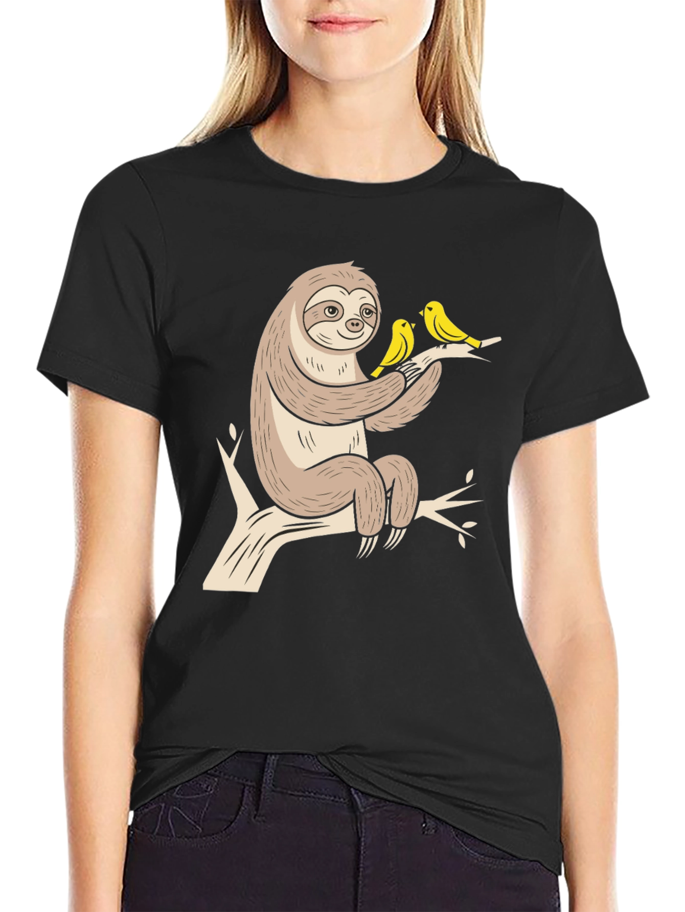Sloth & Birds Graphic Tee - Relaxed Fit