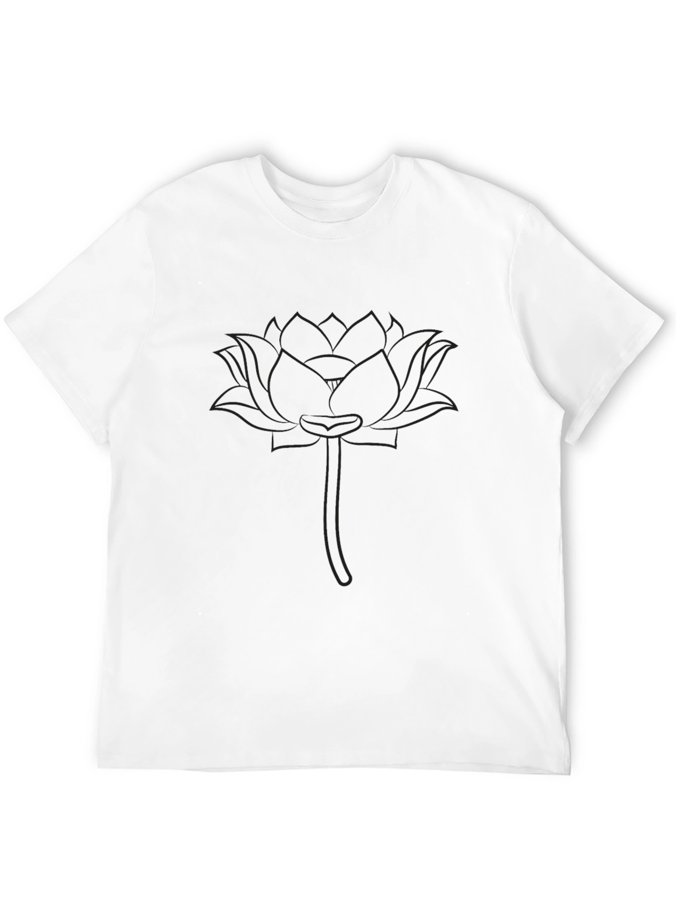 Mens Black Lotus Graphic Tee