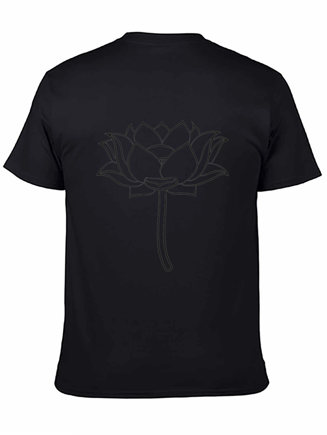 Mens Black Lotus Graphic Tee