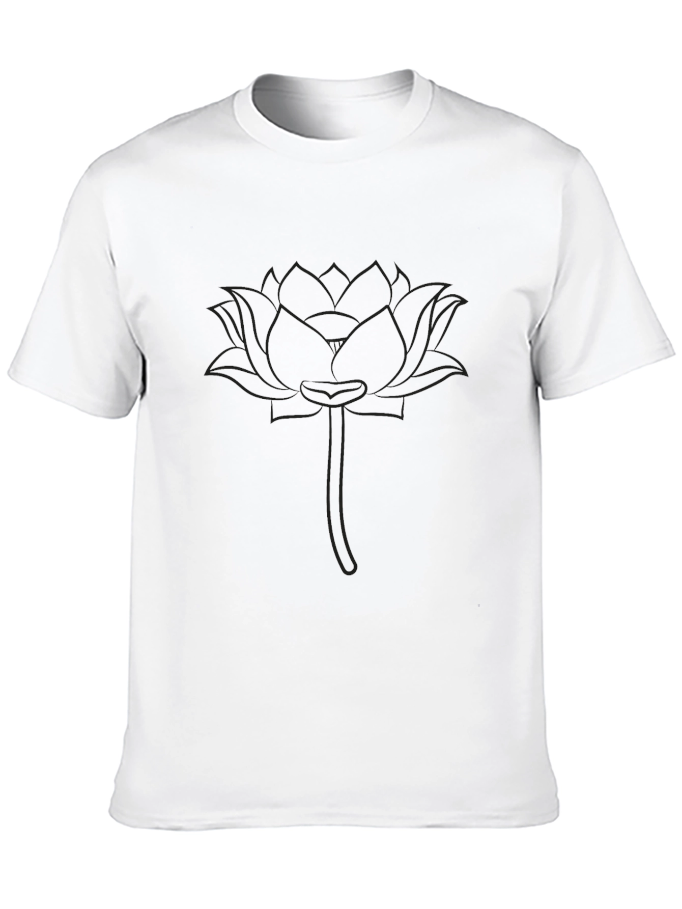 Mens Black Lotus Graphic Tee