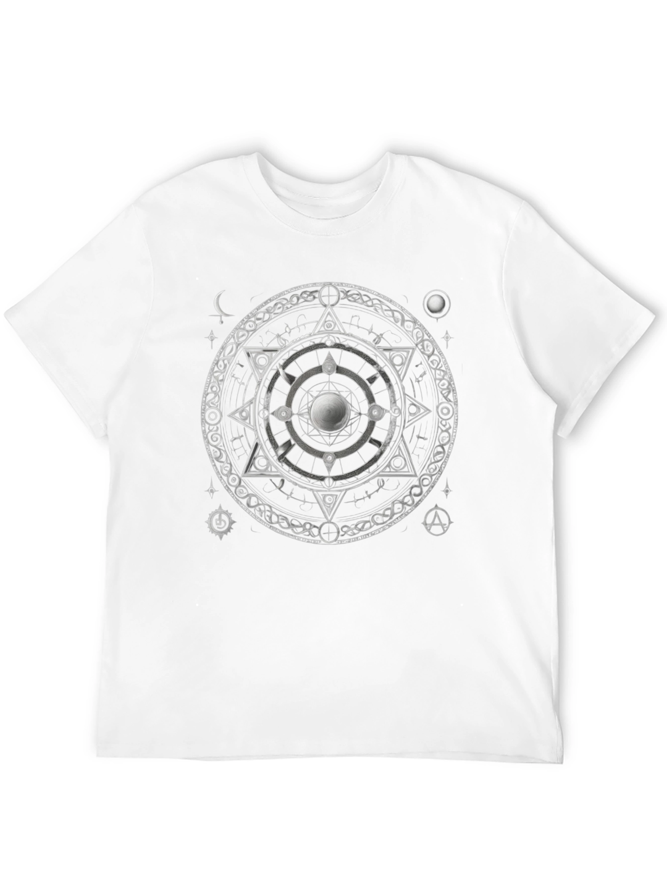 Mystic Symbol Graphic Print Black T-Shirt