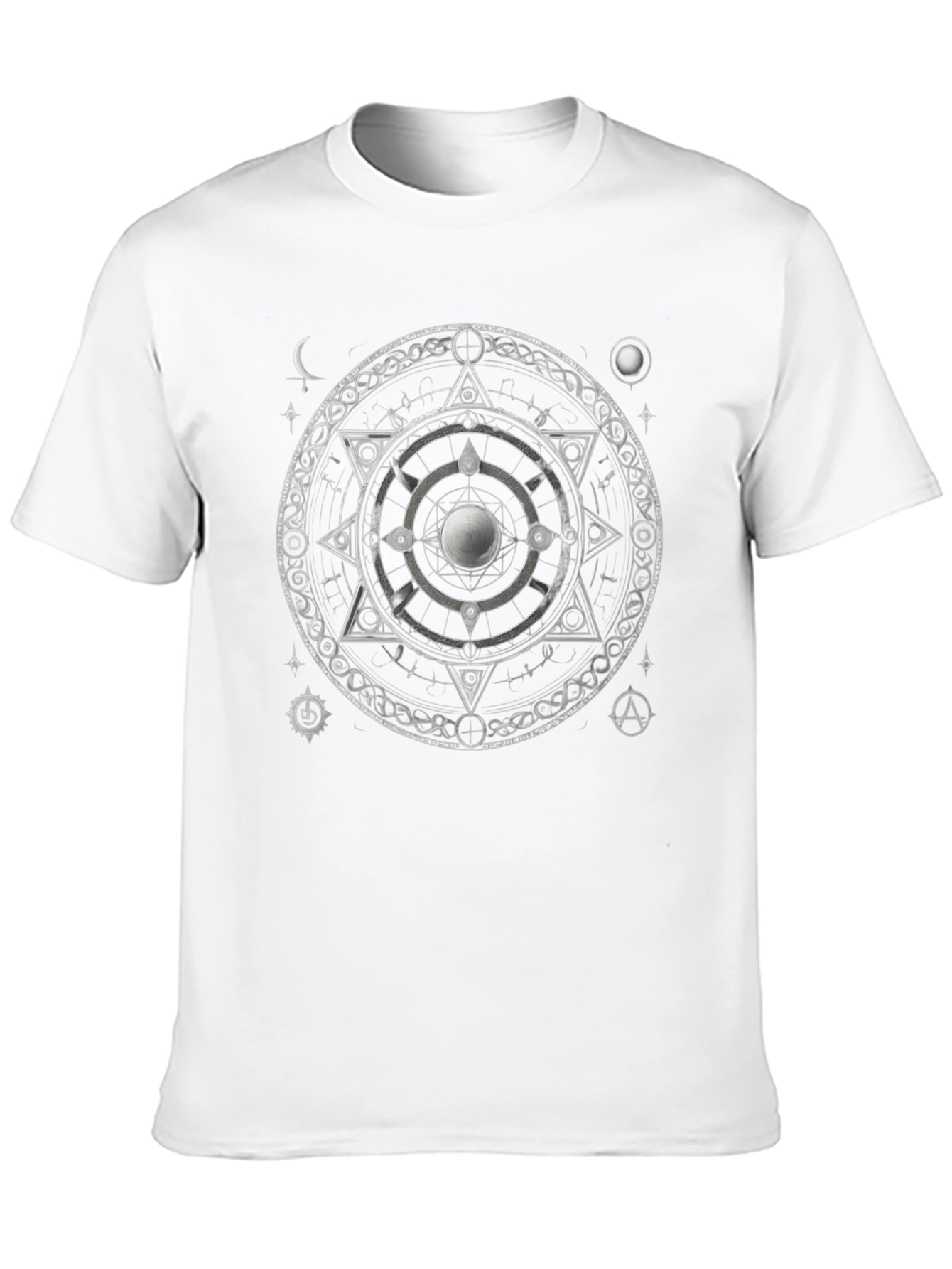 Mystic Symbol Graphic Print Black T-Shirt