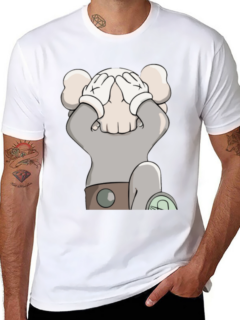 Cartoon Graphic Black T-Shirt