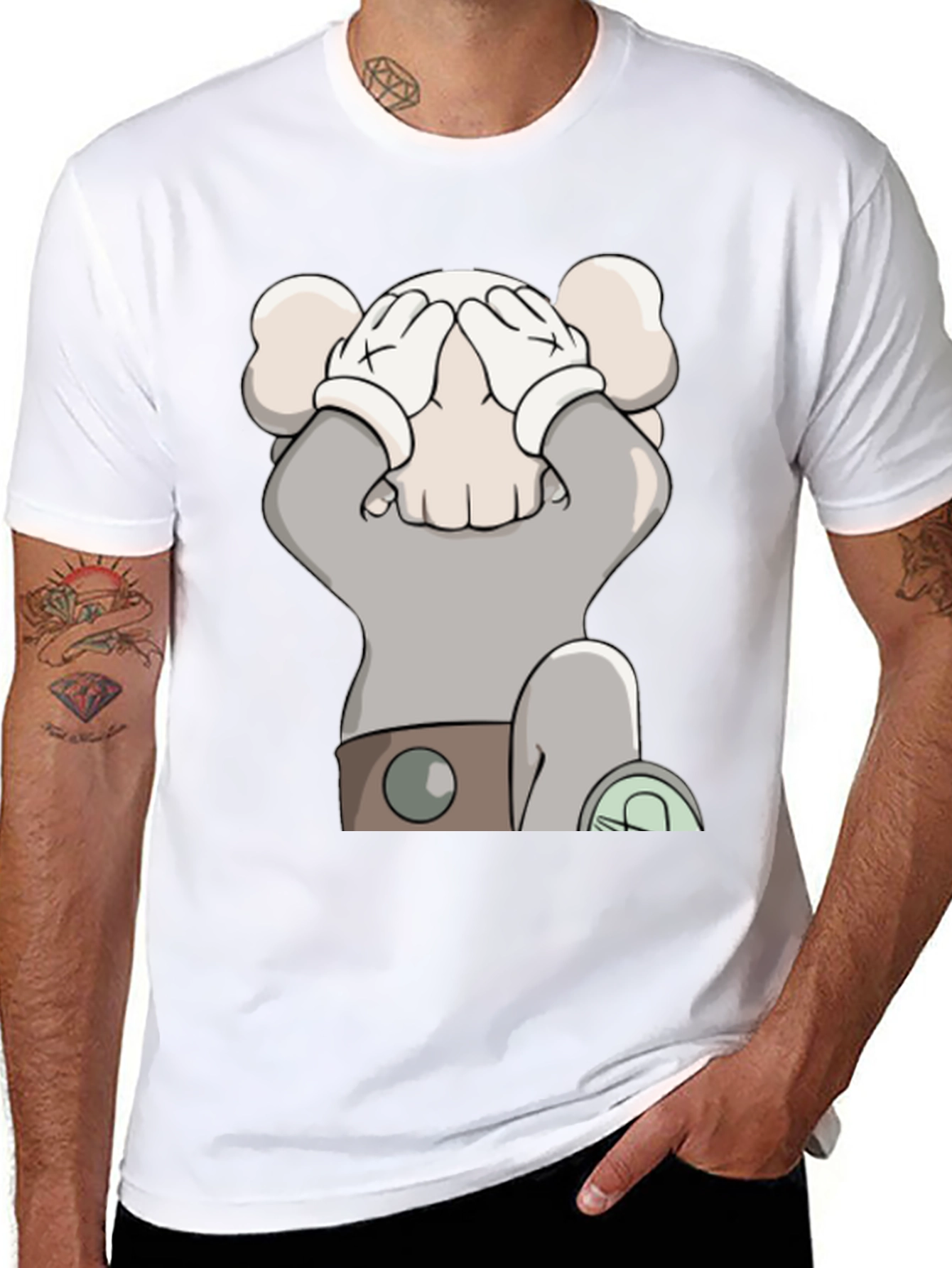 Cartoon Graphic Black T-Shirt
