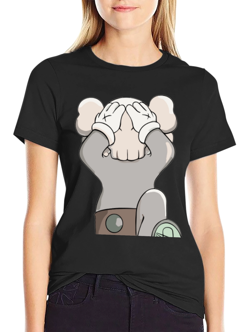 Cartoon Graphic Black T-Shirt
