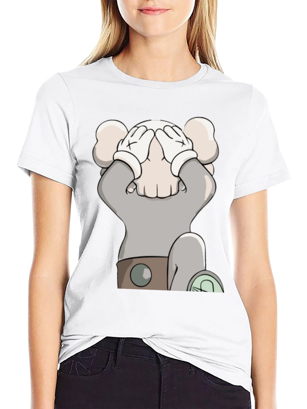 Cartoon Graphic Black T-Shirt