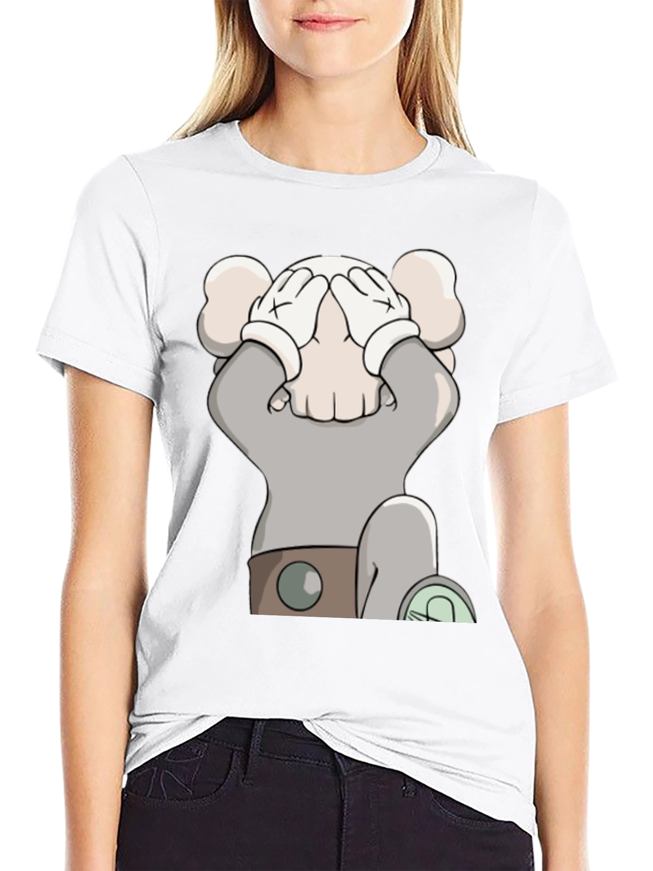 Cartoon Graphic Black T-Shirt
