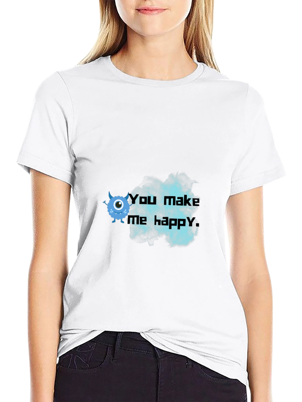 You Make Me Happy Monster Graphic Tee