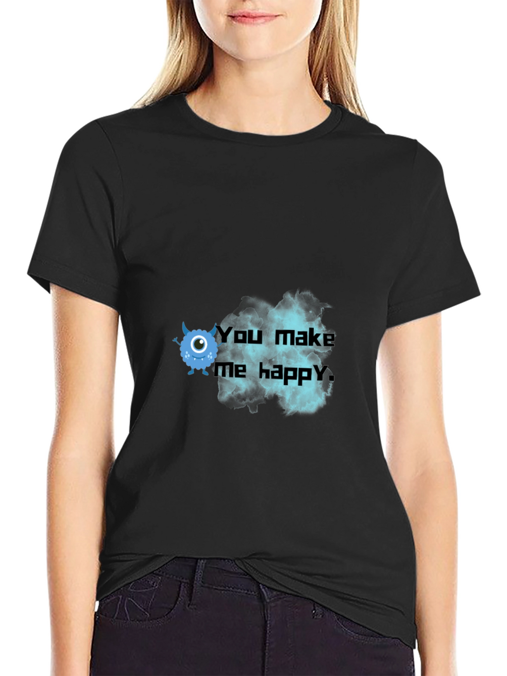 You Make Me Happy Monster Graphic Tee