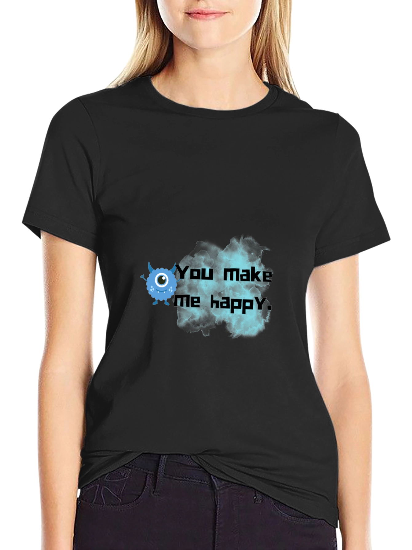 You Make Me Happy Monster Graphic Tee