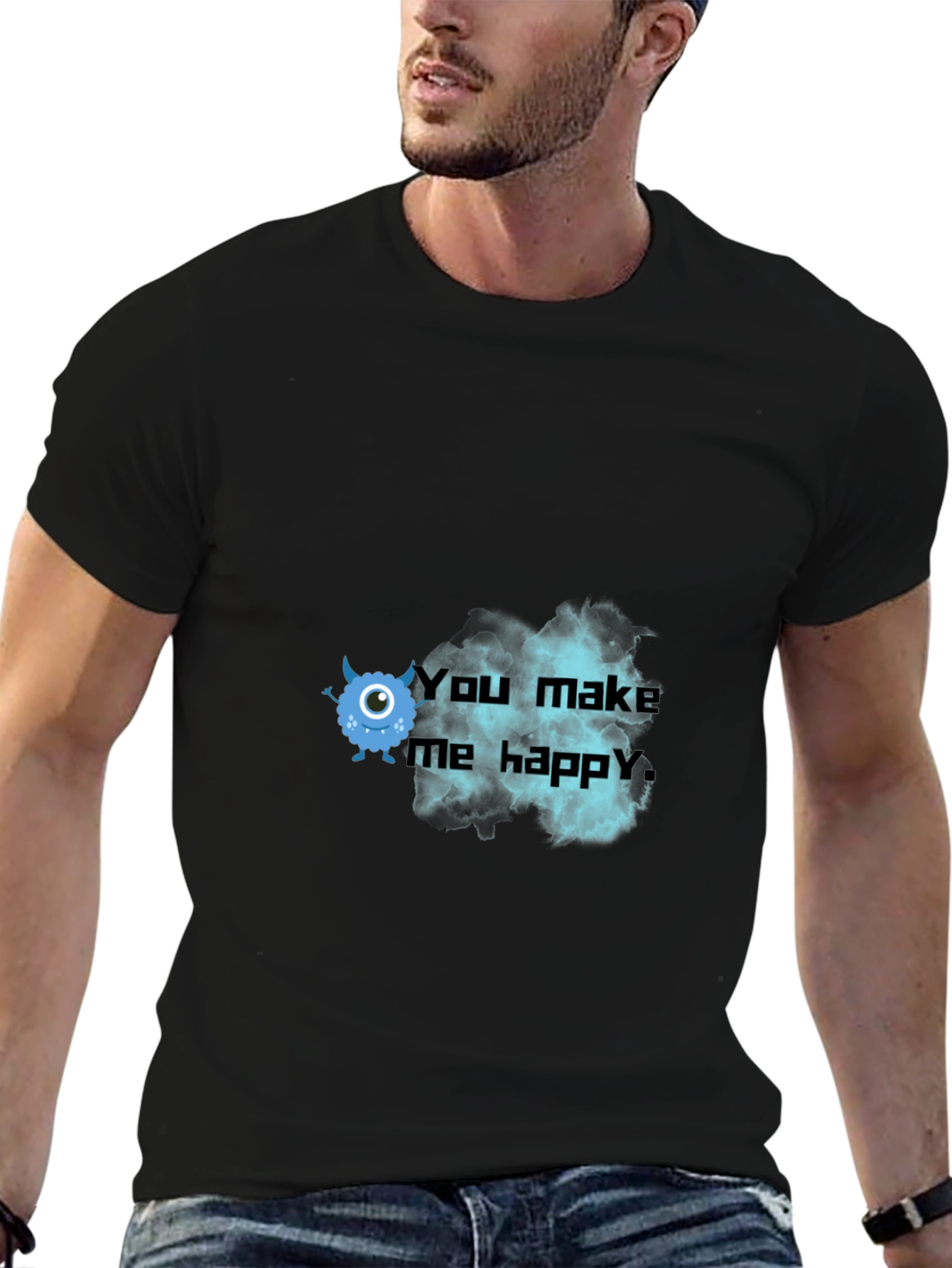 You Make Me Happy Monster Graphic Tee