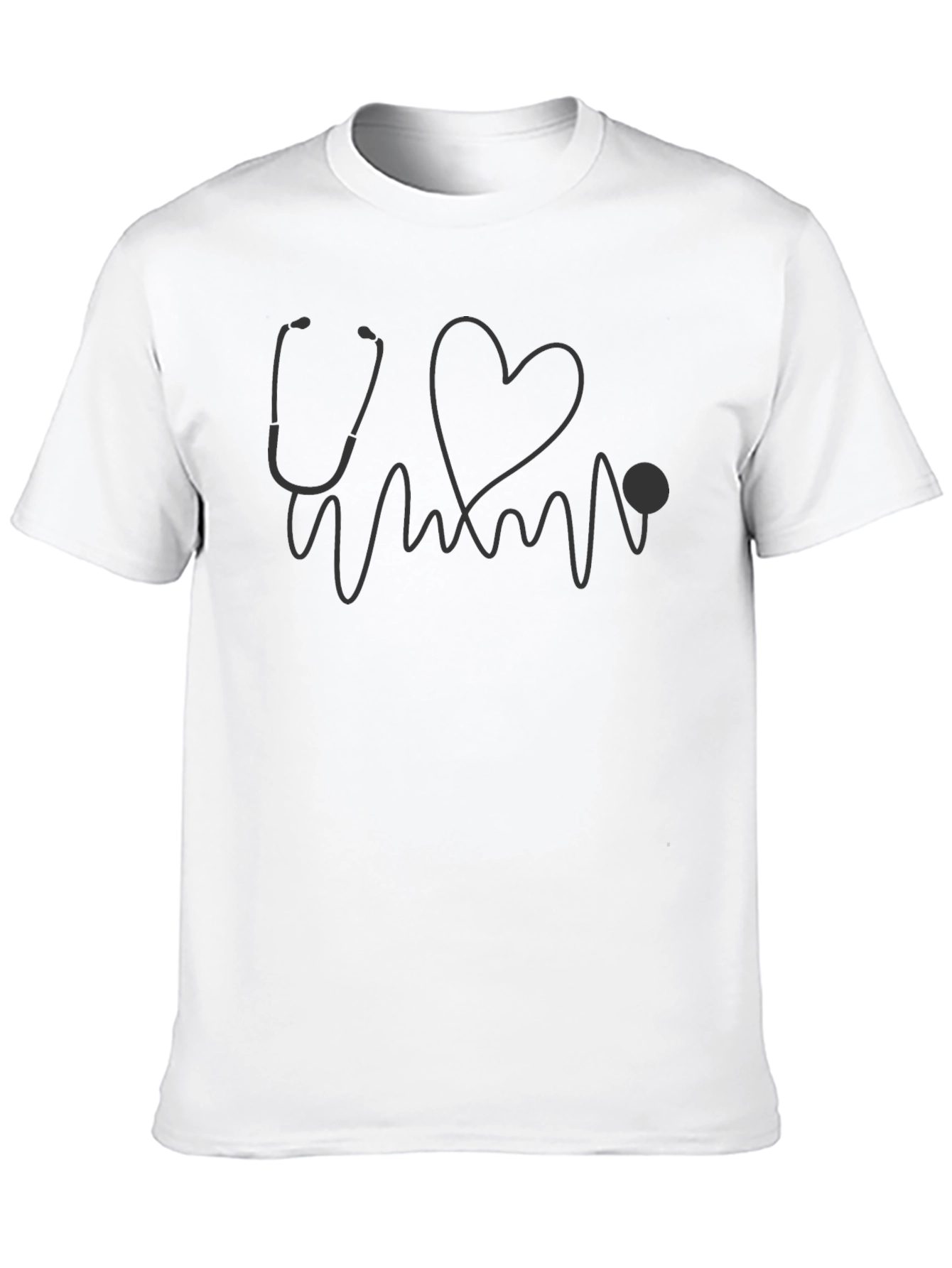 Stethoscope Heartbeat T-Shirt - Medical Staff Gift