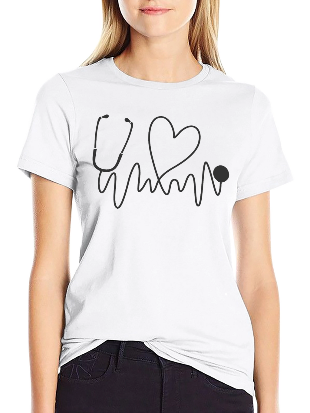 Stethoscope Heartbeat T-Shirt - Medical Staff Gift