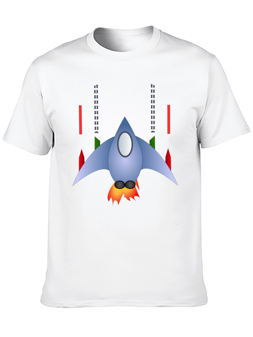 Retro Rocket Graphic Tee - Black