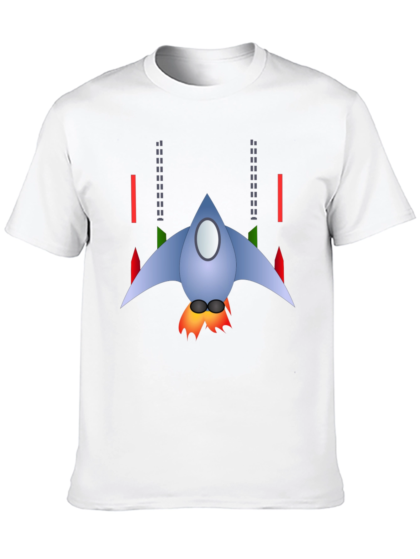 Retro Rocket Graphic Tee - Black