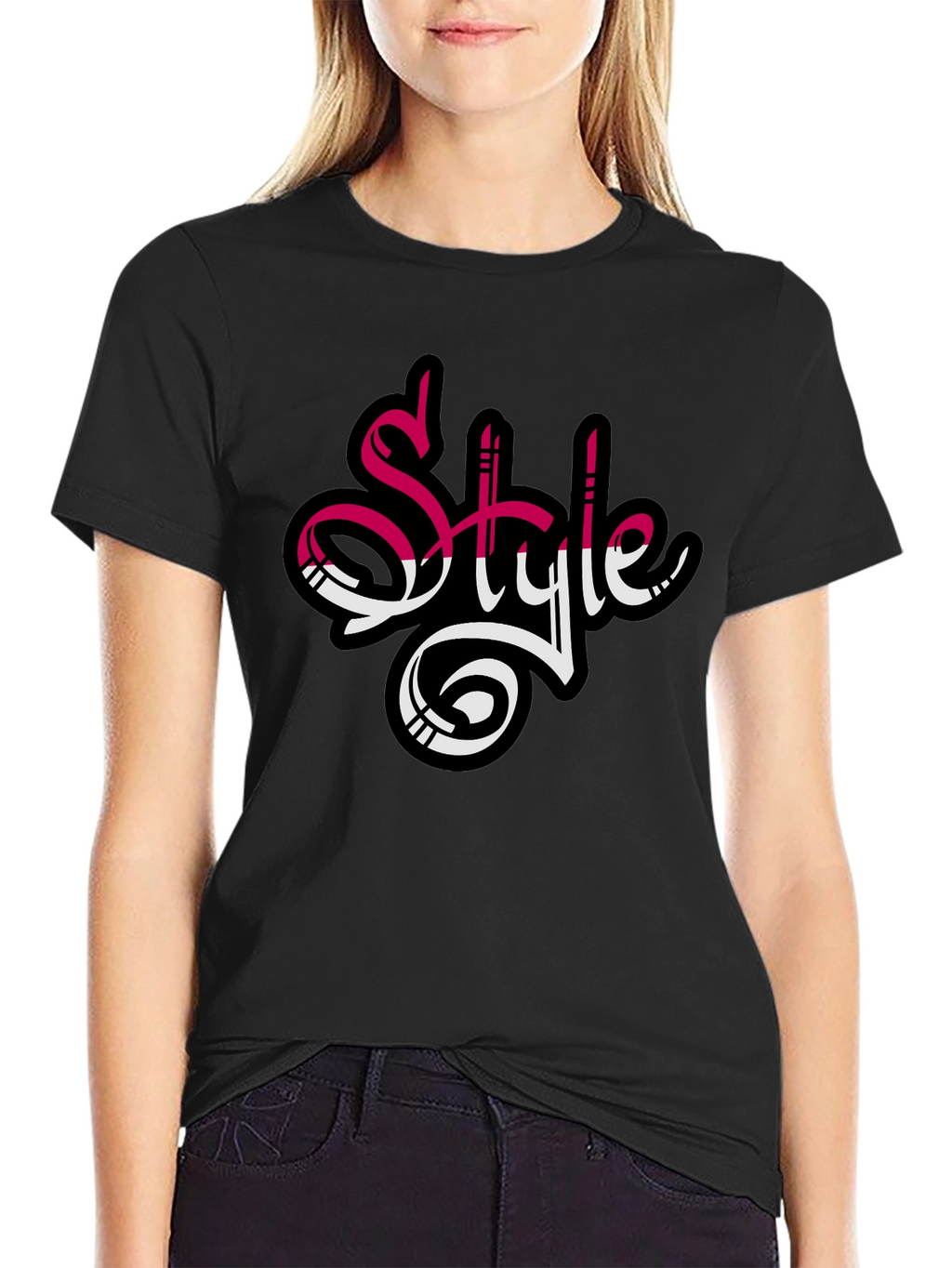 Stylish Mens Black Style Graphic T-Shirt